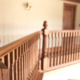 Second Floor Railing made out of Hardwood.