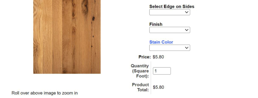 Graphic of Baird Brothers online checkout to purchase hardwood orders online.