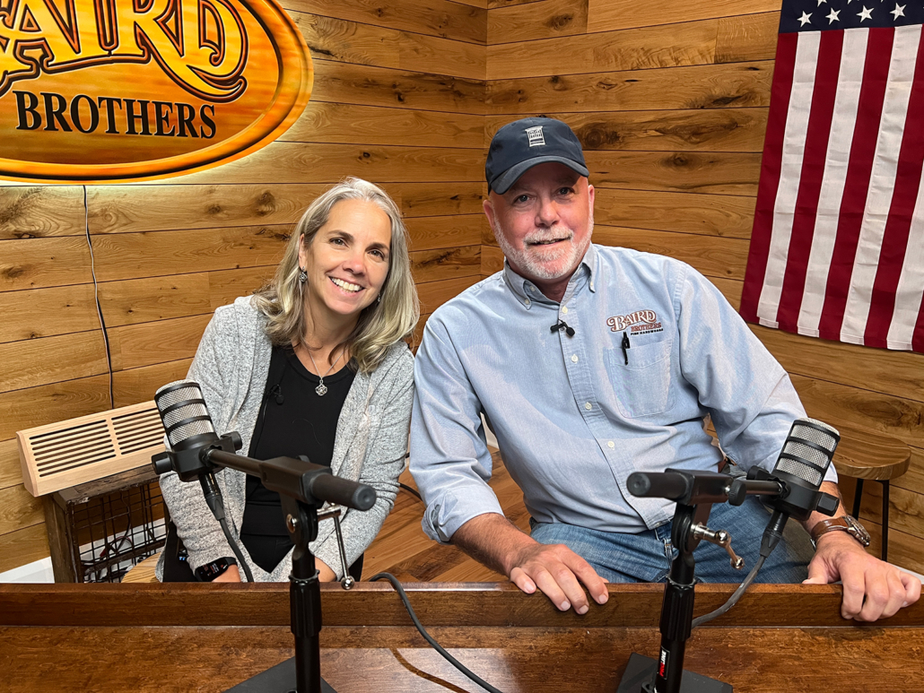 Lori Baird and Steve Stack during an episode of American Hardwood Advisor.