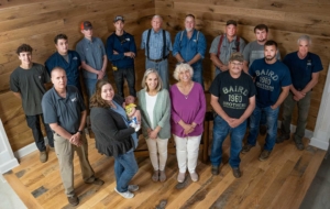 Family members working at Baird Brothers Fine Hardwoods.
